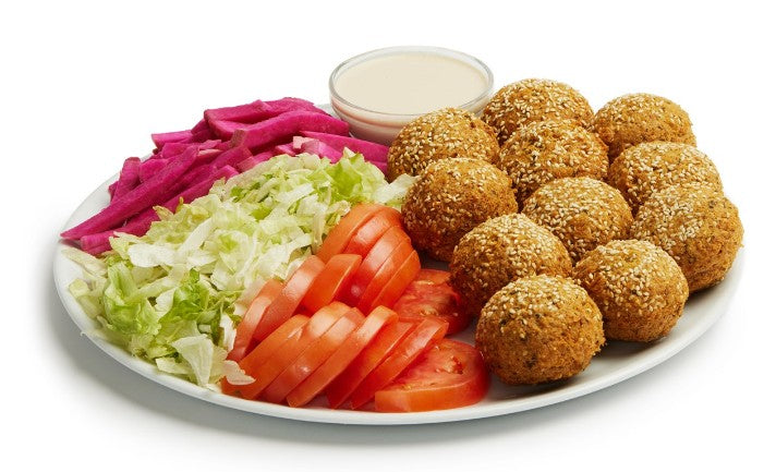 cuisinesconnect Plateau de falafels avec sauce sésame southshore montreal - andalos