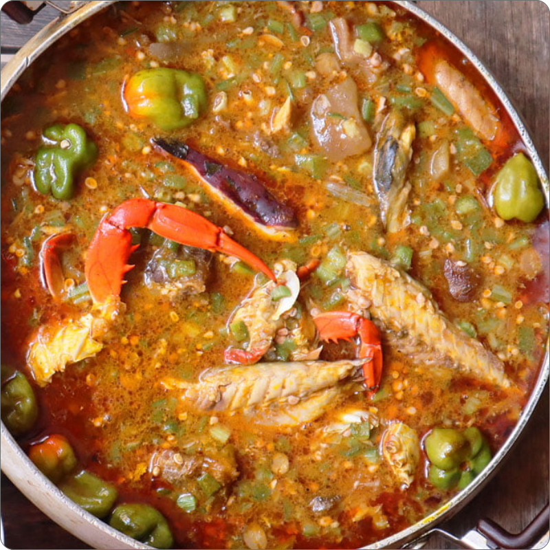 Sauce Gombo ( Plat Ouest Africain) – pour 1 ou 2 personnes