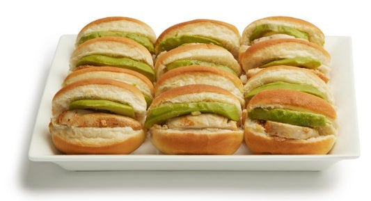 Mini sandwich poulet et avocat